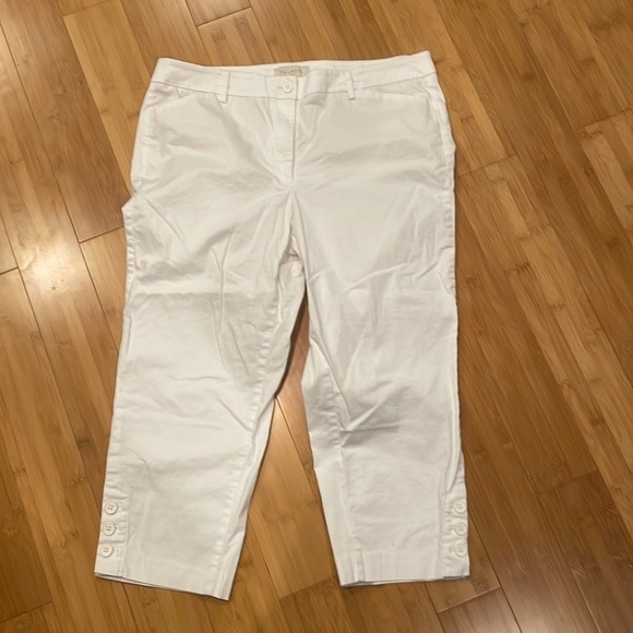 Talbots Pants - Talbots White Capris Size 12